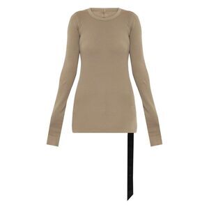 DRKSHDW Women's Long Sleeve Tunic Top with Strap Detail Women Beige T-Shirts &